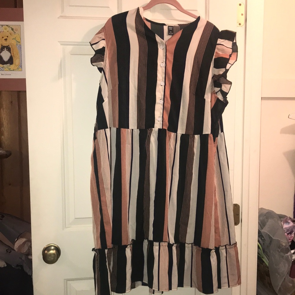 Stripes & ruffle dress